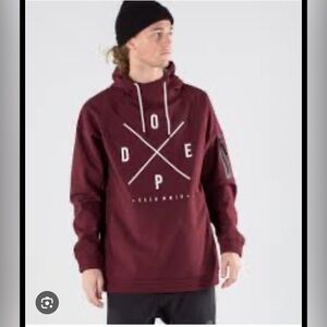 DOPE Men's Maroon Hooded Jacket